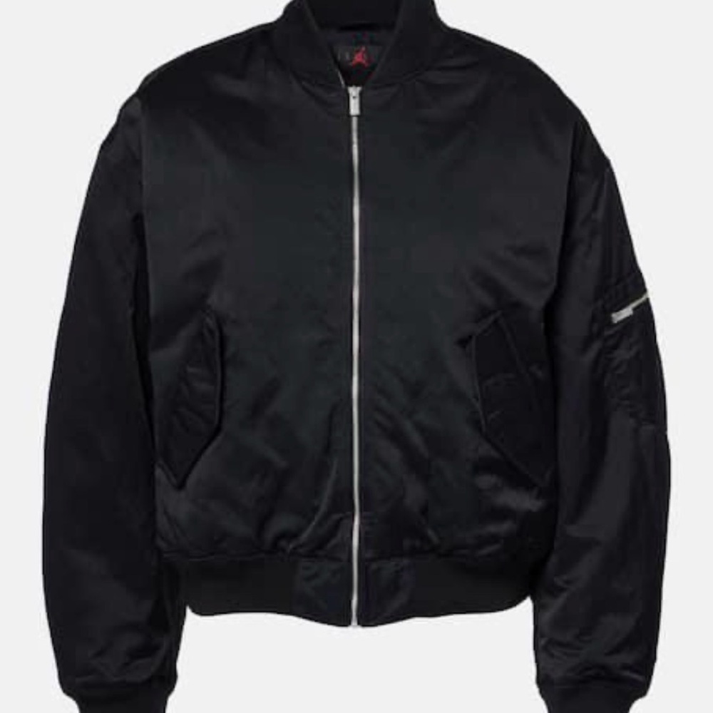 Nike Jordan Flight Renegade Bomber Jacket Women’s Large Black - Picture 3 of 12